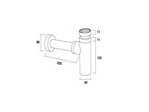 Сифон для раковины Margaroli 250BGO