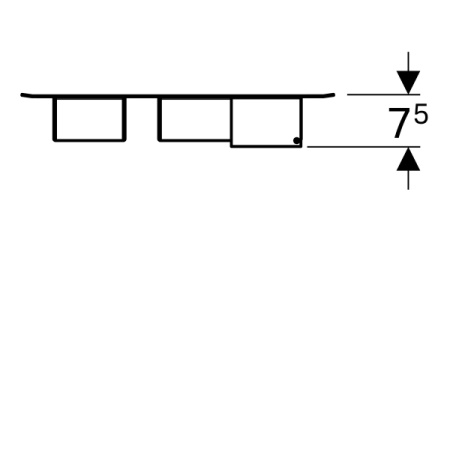 Магнитная доска Geberit Acanto 500.649.JK.2