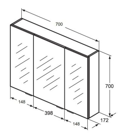Зеркальный шкаф Ideal Standard Connect Space E0321WG