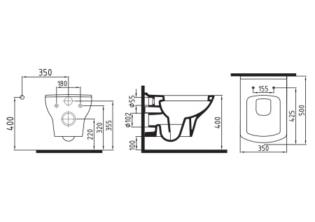 Унитаз подвесной с функцией биде Bien Dor DRKA050AMVP1W5000