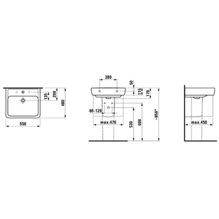 Раковина подвесная (50х48) Laufen Pro 8.1895.1.000.104.1