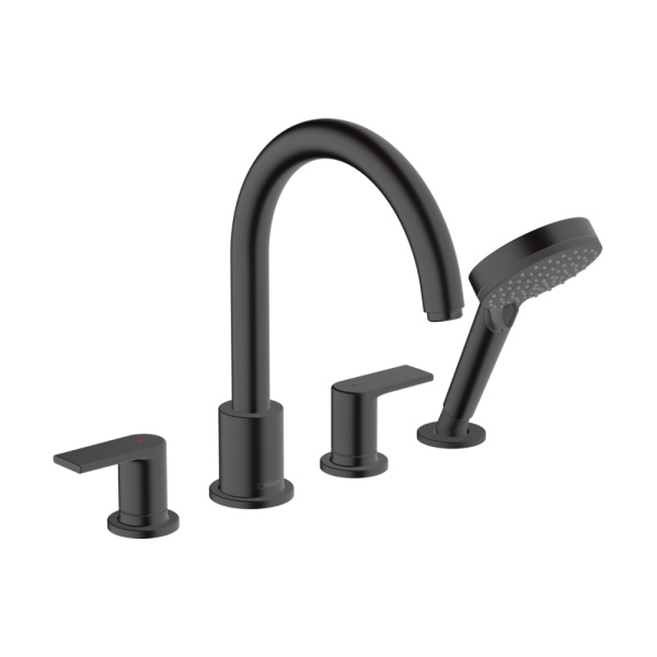 Смеситель на борт ванны Hansgrohe Vernis Shape 71459670 черный матовый