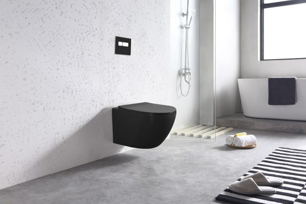 Унитаз подвесной безобдковый Art&Max Ovale AM011CHR-MB/SC микролифт