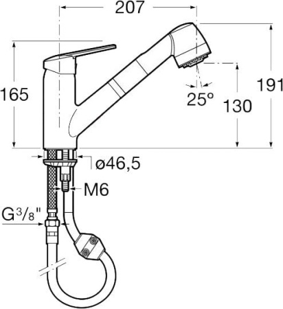 Смеситель для кухни Roca Victoria  5A8125C00