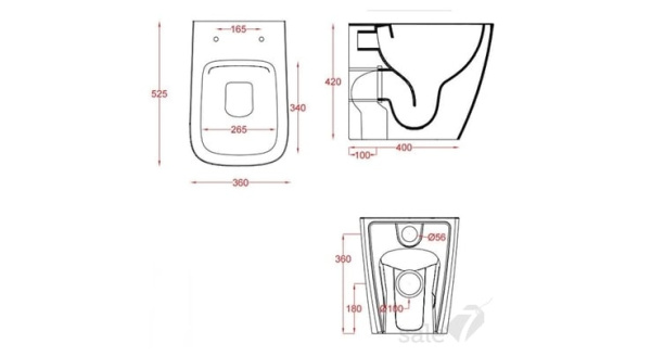 Унитаз приставной безободковый Artceram ASV004 01 00 bi без сиденья