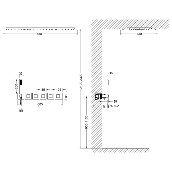 Душевая система встроенная с термостатом Timo Petruma черный SX-5229/03SM Душевая система встроенная с термостатом Timo Petruma черный SX-5229/03SM