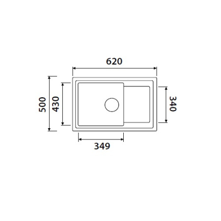 Кухонная мойка KAISER KGMK-6250 гранит (KGMK-6250-BP)