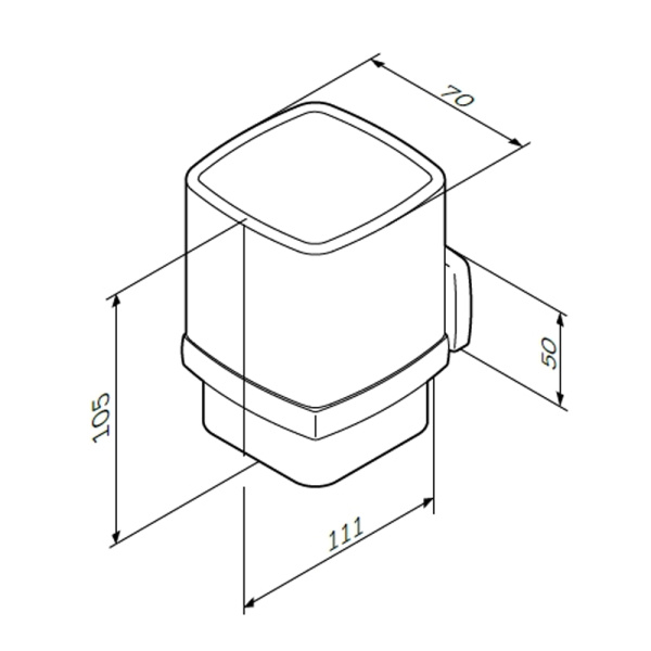 Стеклянный стакан с настенным держателем Am.Pm Gem A9034300 Стеклянный стакан с настенным держателем Am.Pm Gem A9034300