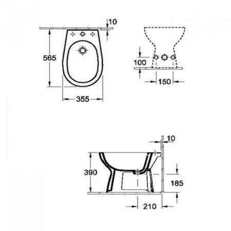 Биде напольное Gustavsberg Saval 2.0 7G400001
