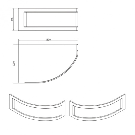 Панель для ванны фронтальная Cersanit KALIOPE 153 63363