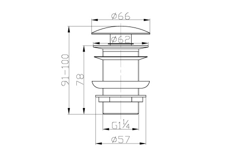 Донный клапан BelBagno BB-SC-ORO