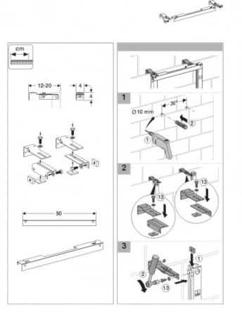Комплект крепления для инсталляций к стене Geberit Duofix UP182 111.813.00.1