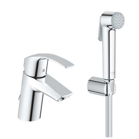 Смеситель для раковины с гигиеническим душем GROHE Eurosmart 23124 002 (23124002) хром