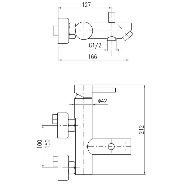 Смеситель для ванны Rav Slezak Seina SE954.5Z