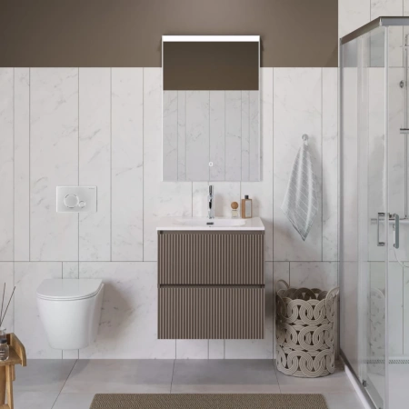 Тумба под раковину 60 BelBagno Uno UNO-600-2C-SO-СO бежевый матовый, без раковины