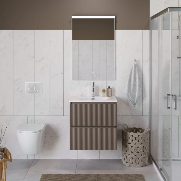 Тумба под раковину 60 BelBagno Uno UNO-600-2C-SO-СO бежевый матовый, без раковины