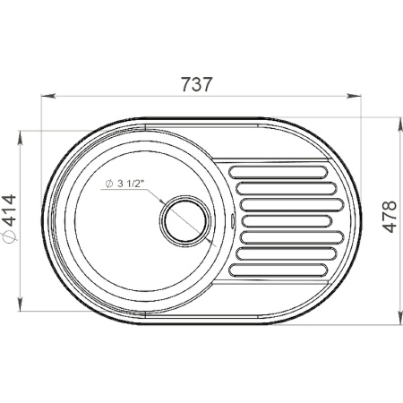 Кухонная мойка GranFest Quartz 18, 18 серый