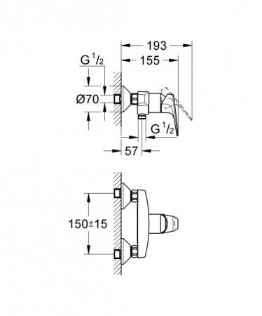 Смеситель для душа Grohe BauFlow 32812 000 (32812000)