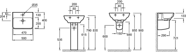 Раковина Jacob Delafon Struktura EGF112-00