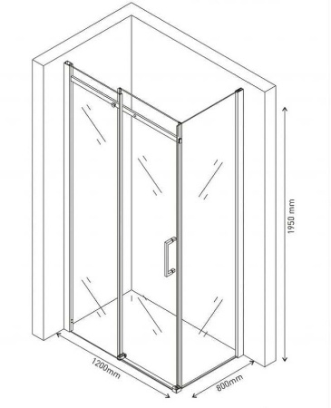 Душевой уголок Berges Wasserhaus Melita (120х80) 061017