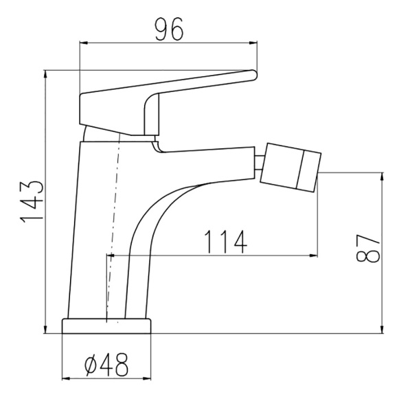 Смеситель для биде Rav Slezak Colorado CO245.5KCMAT