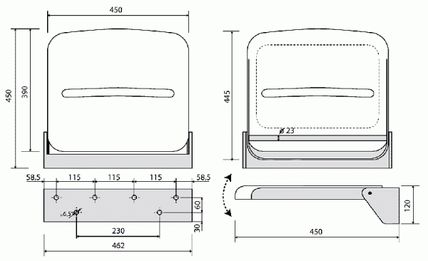 Сиденье для душа Bemeta Help 347125011