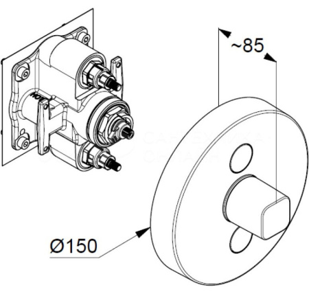 Термостат для ванны Kludi Push 387120538