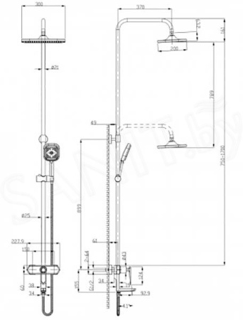Душевая система Lemark Prizma (LM3962C)