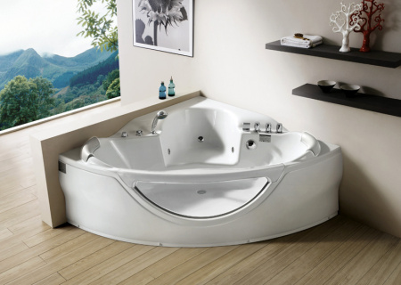 Акриловая ванна (155х155) Gemy G9025 II B с гидромассажем, универсальная