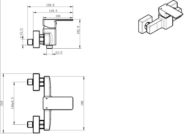 Cмеситель для душа Koller Pool Neon NN0400