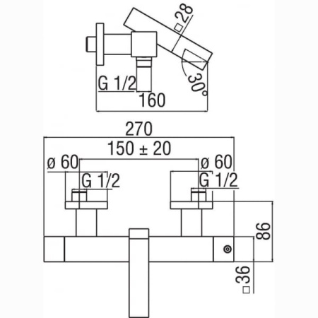 Термостат TEKNOBILI TOWER TW00010/1CR