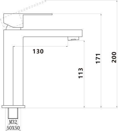 Смеситель для раковины Savol S-SUS1003H