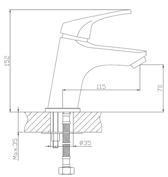 Смеситель для раковин ESKO PALERMO PE 26