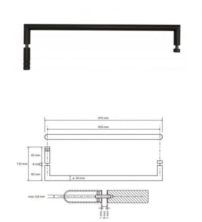Полотенцедержатель Bemeta Dark 104204310