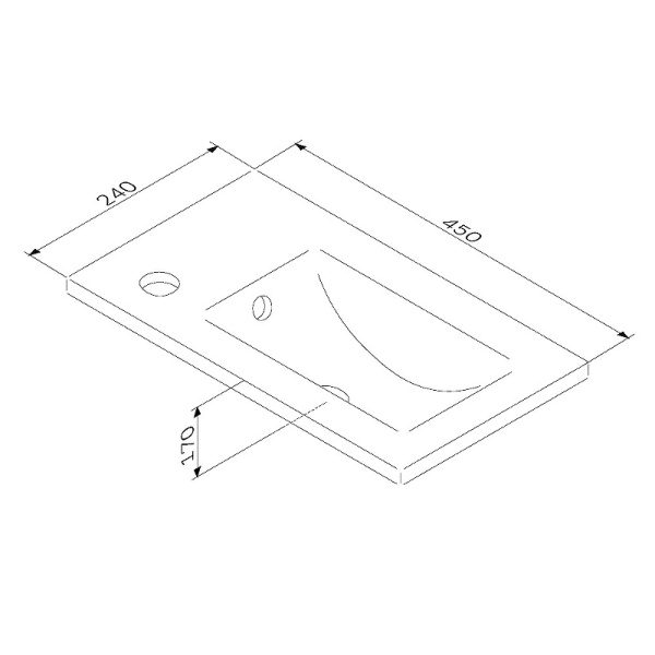 Раковина AM.PM X-Joy 45 R M85AWCC0452WG64