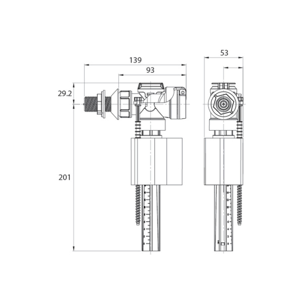 Впускной клапан, боковой подвод IDDIS (F012400-0006)