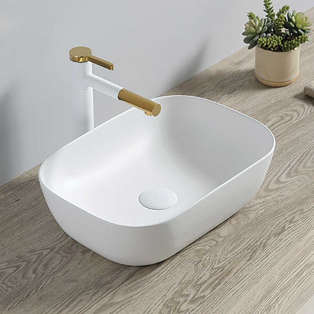 Раковина накладная (50х40) Vincea VBS-101 белый