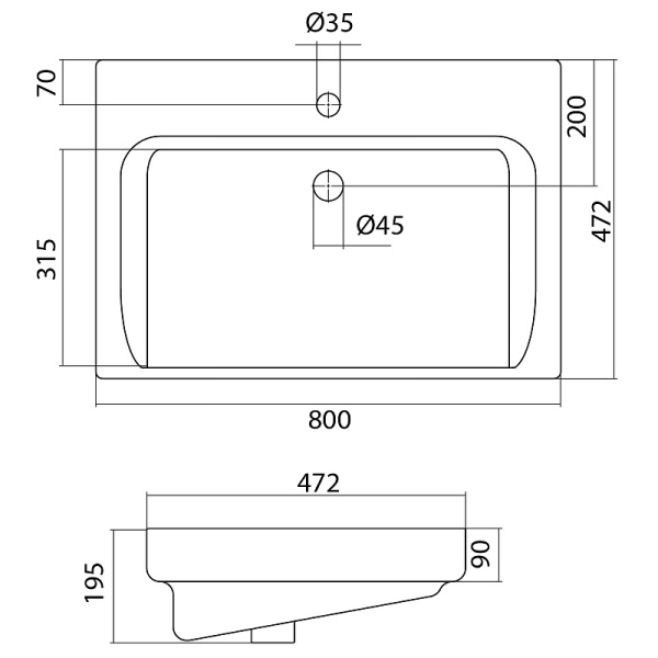 Тумба с раковиной Акватон Америна 80 М 1A1691K1AM010