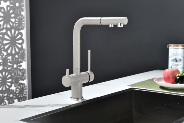 Смеситель для кухни с подключением к фильтру  Paulmark Serpentine Se213222-BE