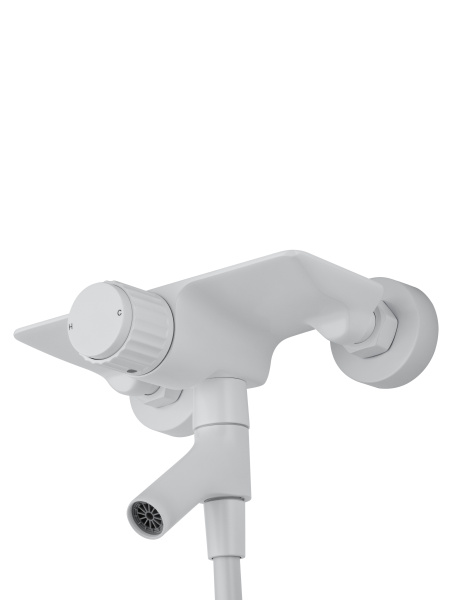 Смеситель для ванны с душем WONZON & WOGHAND CLICK, белый матовый WW-FE05L221-MW
