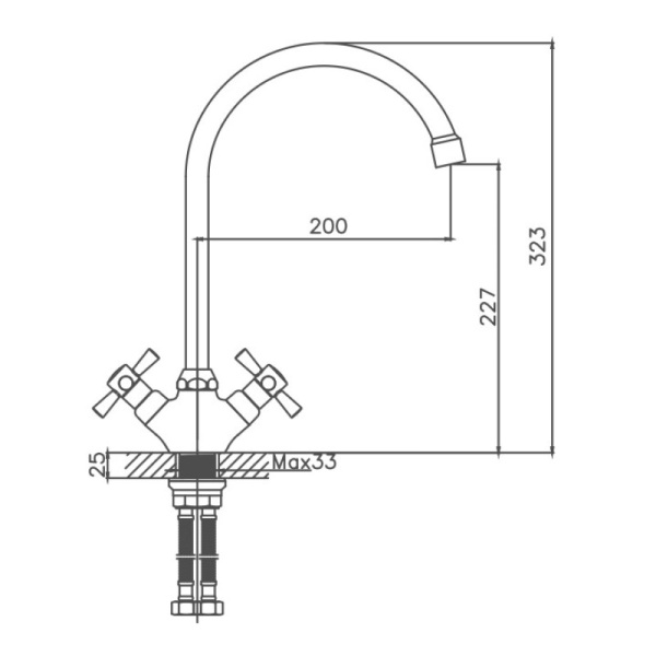 Смеситель для кухни Cron CN46142-12 Смеситель для кухни Cron CN46142-12