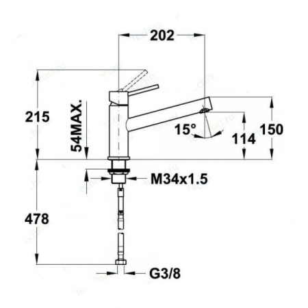 Смеситель для кухни TEKA INX 749190300 (74.919.03.00)