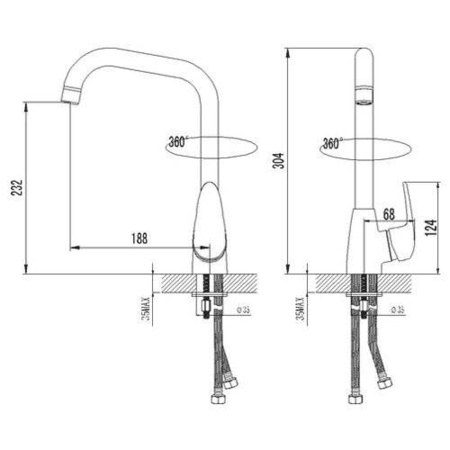 Смеситель для кухонной мойки Lemark Pramen (LM3305C)