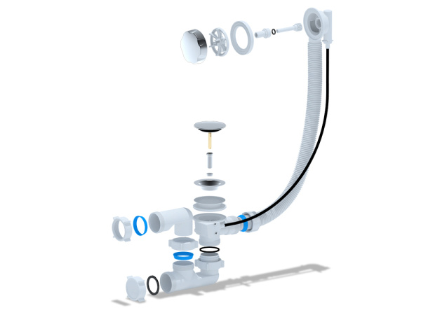 Сифон универсальный полуавтомат Cersanit Smart 64285