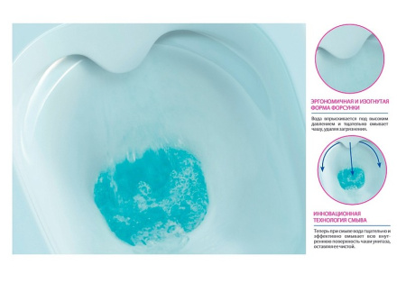 Унитаз напольный безободковый Cersanit PARVA Clean On 011 3/6 DPL EO S-KO-PA011-3/6-COn-DL-w