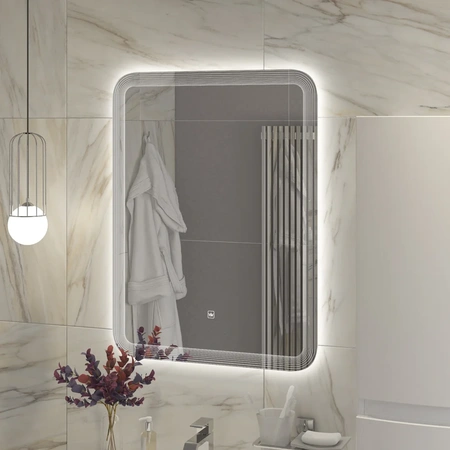 Зеркало (60х60,7) Cezares CZR-SPC-DUET-600-800-LED-TCH