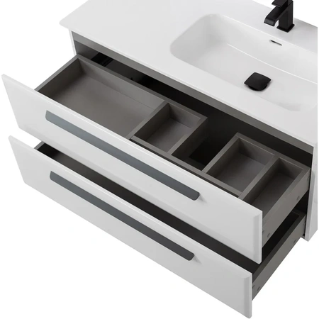 Тумба под раковину Cezares ECO-CER-N-1000-2C-SO-BL-R  Bianco Lucido без ручек