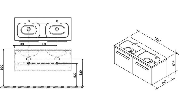 Тумба под раковину Ravak Chrome X000000964