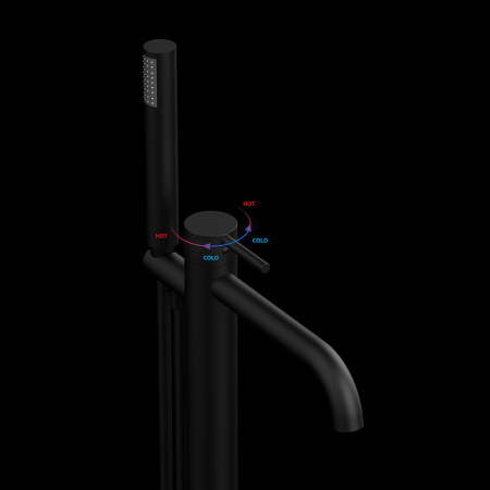 Смеситель для ванны напольный Vincea Desire VTF-1DMB черный