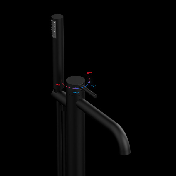 Смеситель для ванны напольный Vincea Desire VTF-1DMB черный Смеситель для ванны напольный Vincea Desire VTF-1DMB черный